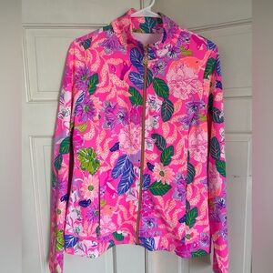 Lilly Pulitzer Luxletic La Playa Fully Zip Jacket Thumbhole Zipper Pocket Large